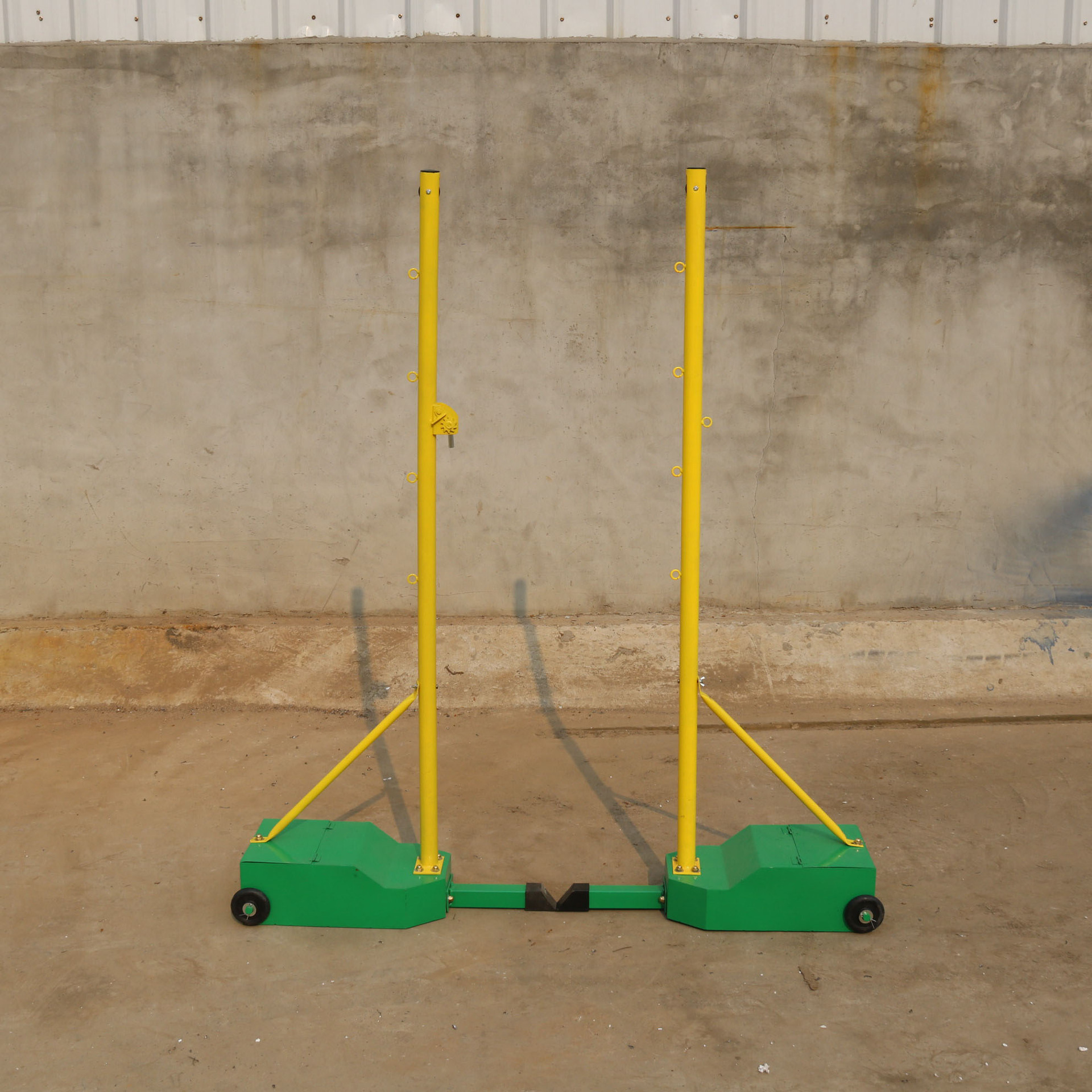 供应优质移动羽毛球柱钢板水泥底座比赛羽毛球柱室外羽毛球柱