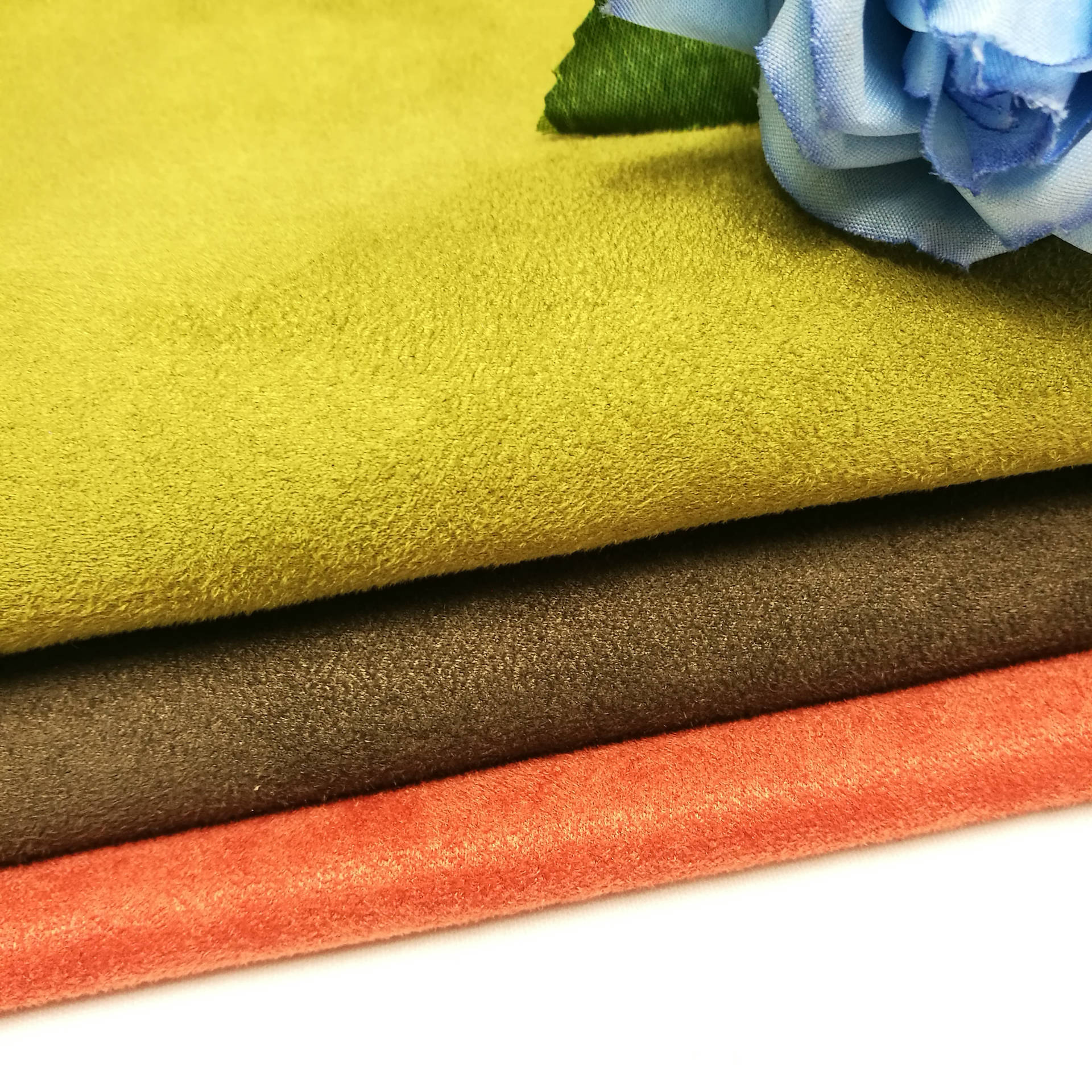 梭织海岛纤维五枚六枚纬向麂皮绒压胶布 家纺沙发仿皮毛面料