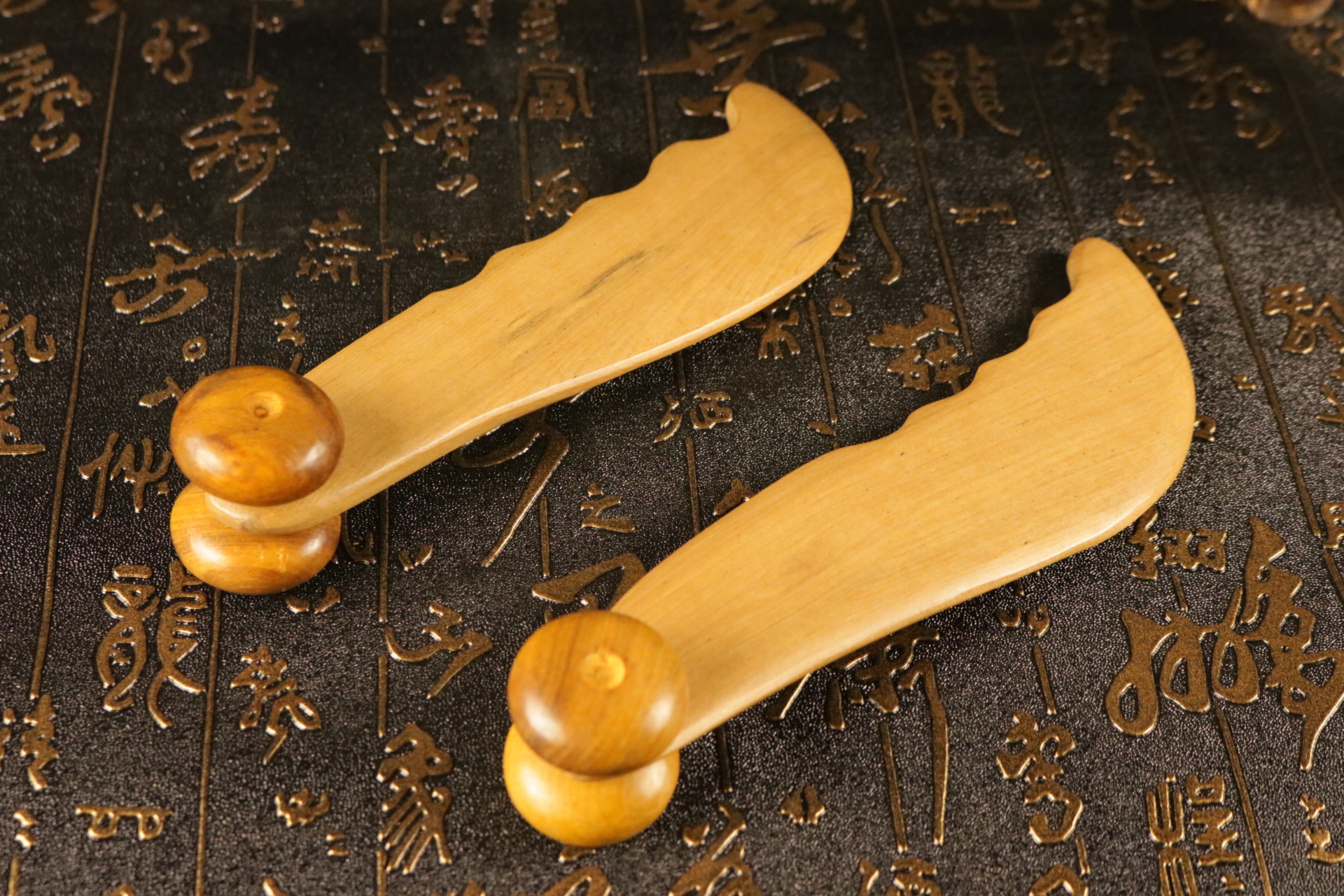 批发香木刮痧板多用木质两轮刮痧刀