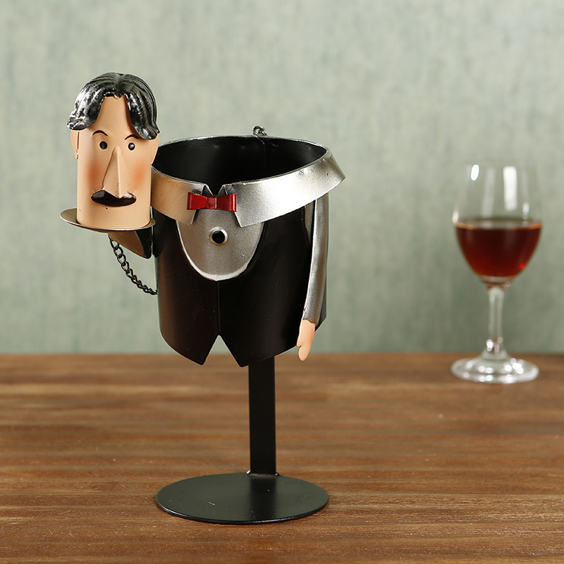 红酒具酒架葡萄酒创意容器家居工艺品展示架一件代发_人物_木质工艺品