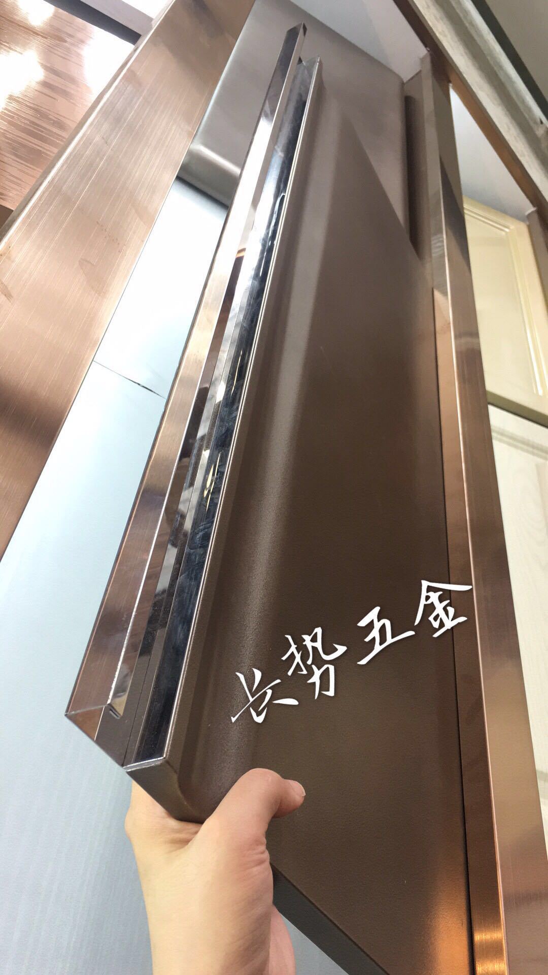 不锈钢门板 配g型拉手不锈钢门板 无指纹不锈钢橱柜门板