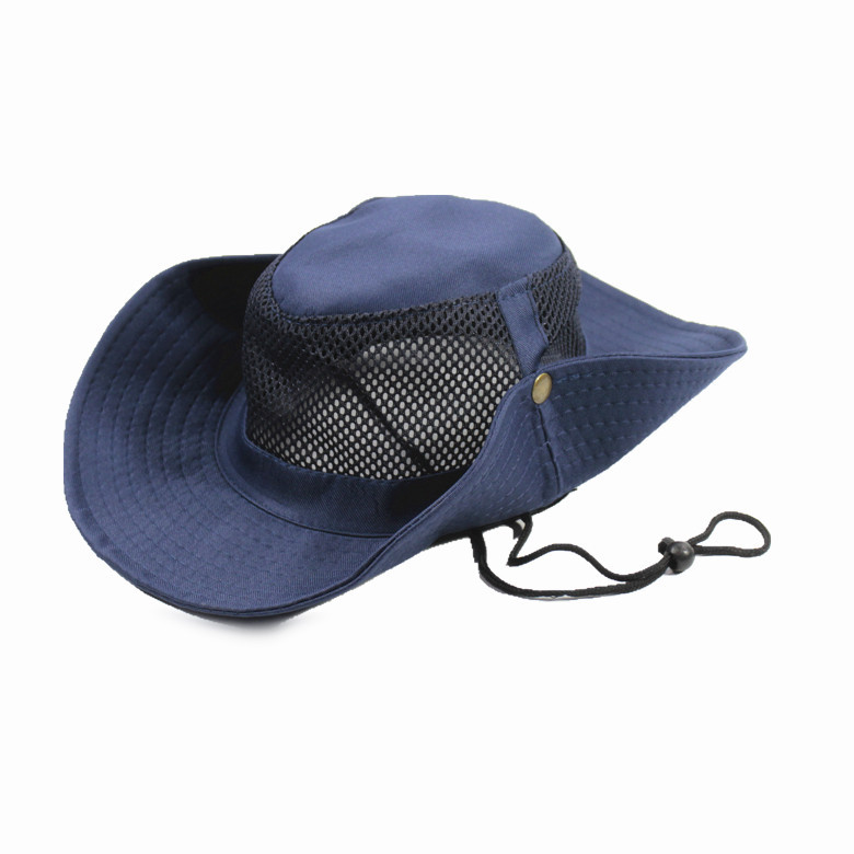 奔尼帽夏季防晒渔夫帽 圆边帽男士户外遮阳帽大檐帽 网帽子批发