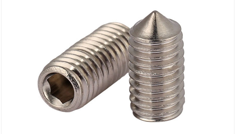 m3m4m5m6m8 304不锈钢尖端紧定螺钉机米螺丝尖头顶丝无头内六角