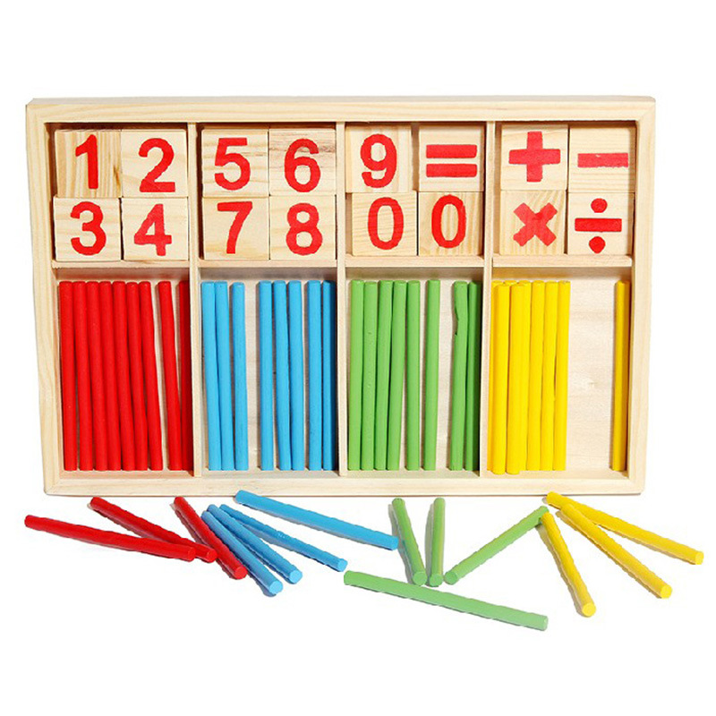 木制幼儿童专业早教教具幼儿园男女宝宝学数字数学游戏棒益智玩具