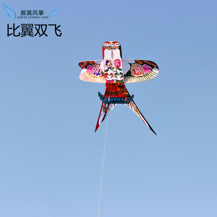 比翼双飞沙燕风筝 鸳鸯戏水沙燕风筝批发 传统工艺 观赏放飞均可