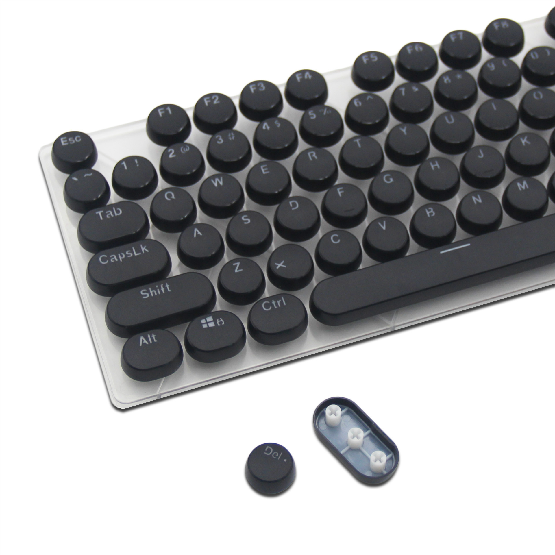 圆形蒸汽朋克键帽 104键个性透光键帽 oem高度机械键盘键帽 现货