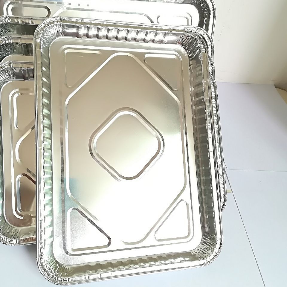 批发一次性铝箔烧烤盘火鸡盘耐烤盘烤肉盘锡纸餐盘