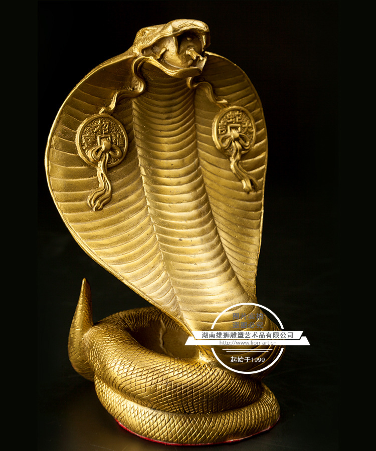 雄狮雕塑 铜大号生肖蛇摆件黄铜工艺装饰礼品工厂批发