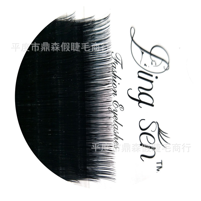 Dingsen Grafting Eyelashes Wholesale 12 Rows Eyelashes Fine Soft Silk Protein Wool C Volume 0.07 Thickness Logo