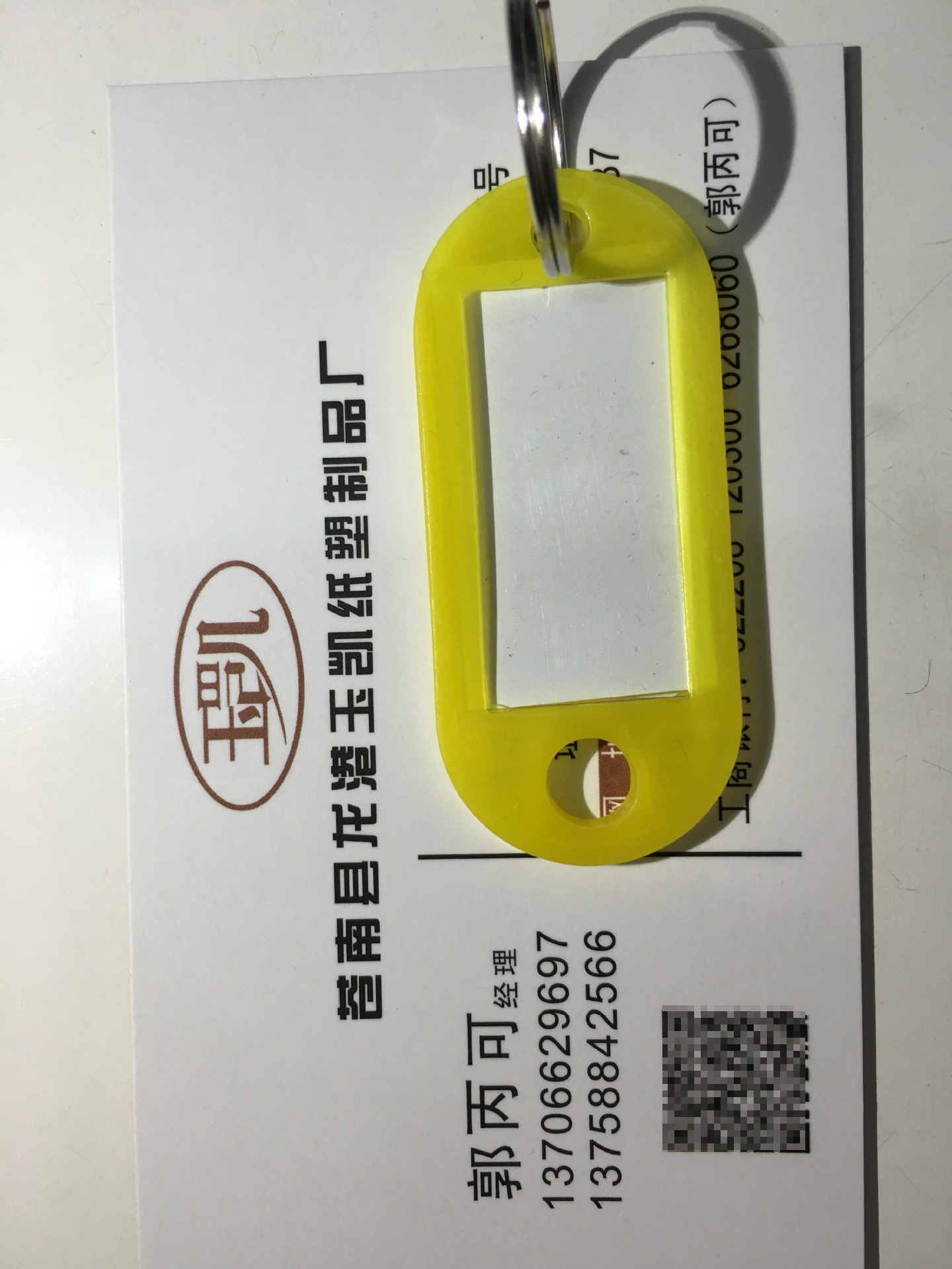 Wholesale Plastic Advertising Mark Keychain Pendant Classification Number Plate Luggage Tag Color Pp Key Card