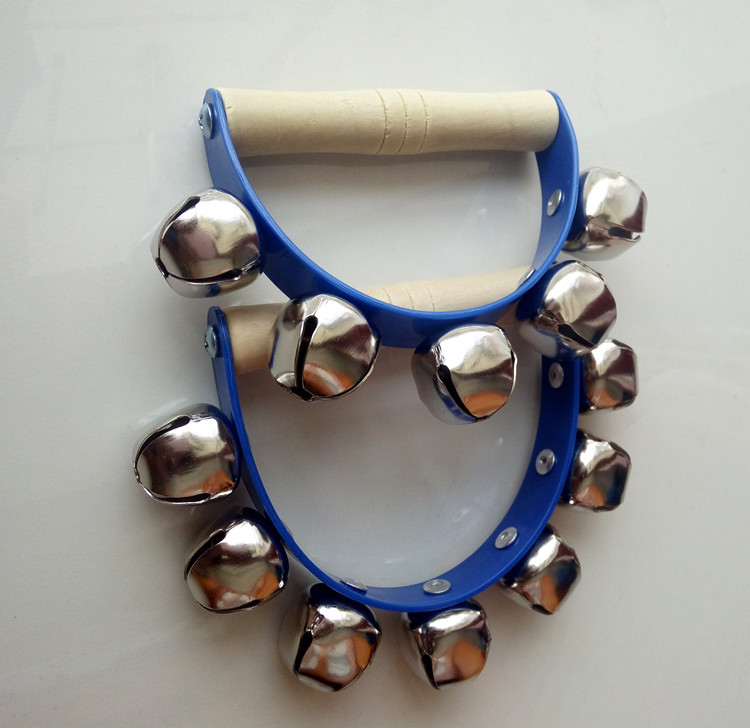 优质七铃手铃7铃皮手铃 5铃手摇铃马蹄铃 奥尔夫儿童早教教具串铃