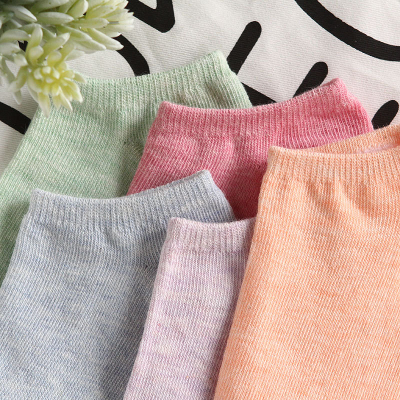 Pure Color Cotton Women's Socks Candy Color plus Size Women's Low-Cut Liners Socks Socks Macaron Stall Men and Women Couple Socks Wholesale