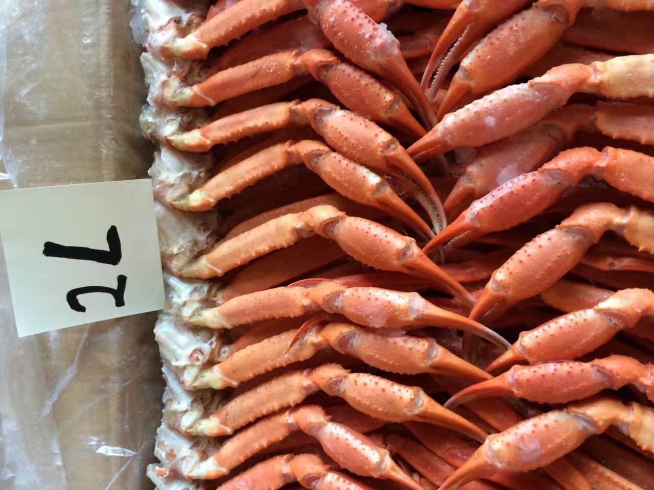 朝鲜红蟹腿雪蟹腿自助餐酒店批发冷冻蟹腿一手货源 l号8kg/件