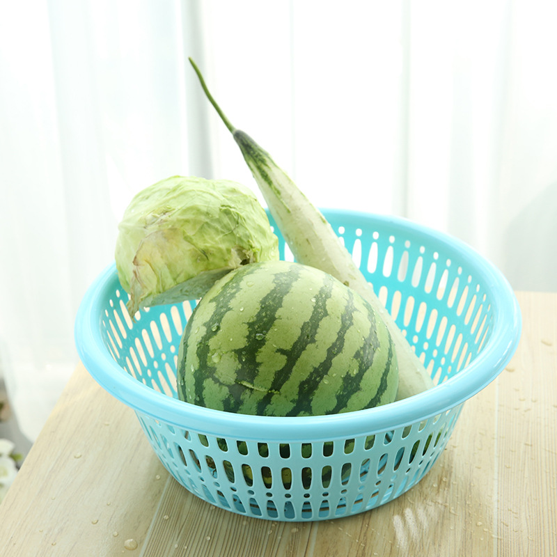 Storage Basket Washing Vegetable Basket Plastic Sieve Washing Vegetable Basket Storage Basket Storage Basket Classification Basket Rice Washing Filter Rice Cleaning Basket 0594