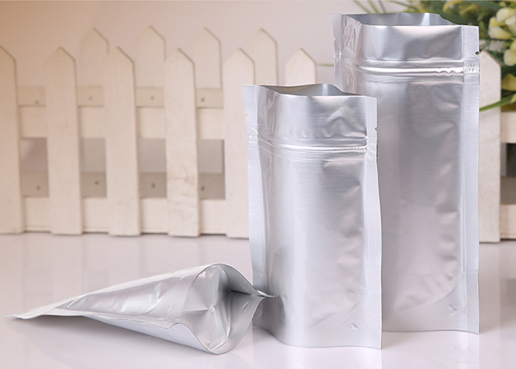 生产厂家定做铝箔自立自封袋高密封铝箔防潮袋加厚风琴铝箔包装袋