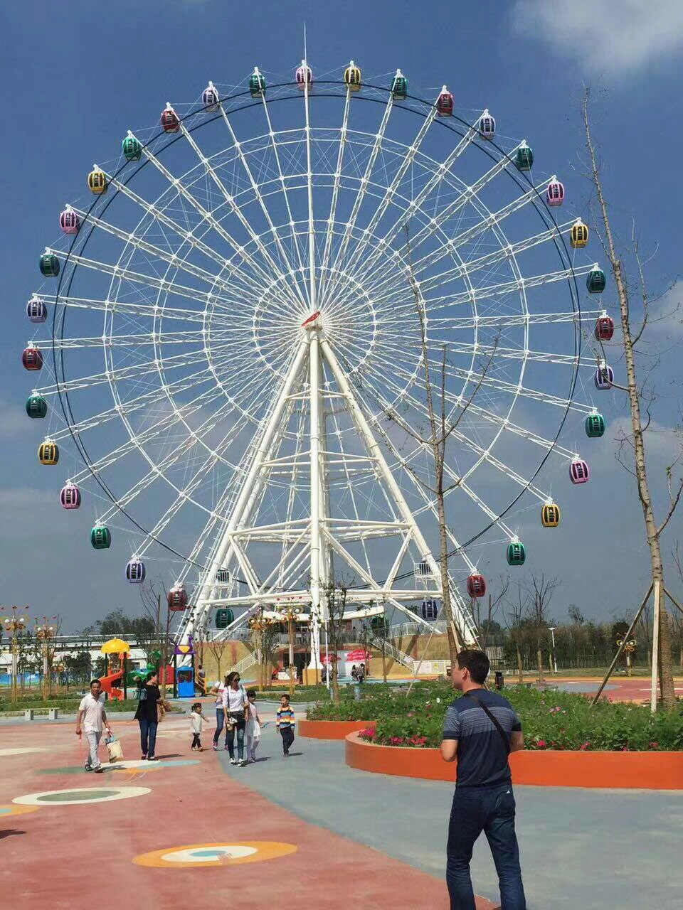 广州锦箔润公园标志摩天轮,观光 旋转360度游乐场 儿童成人摩天