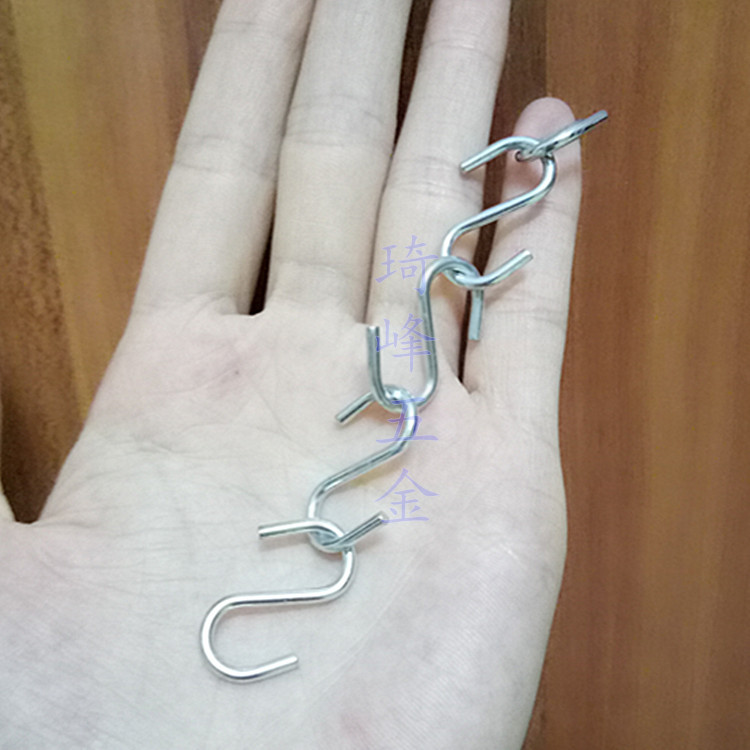 s钩子2mm镀锌8字钩厂家定做批发2*25mms型弯钩销家居日用8形挂钩