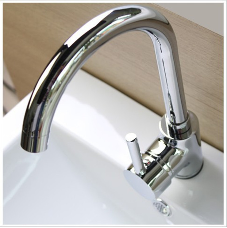 厨房龙头 圆三通水槽水龙头 全铜冷热单把旋转 菜盆龙头批发 包邮