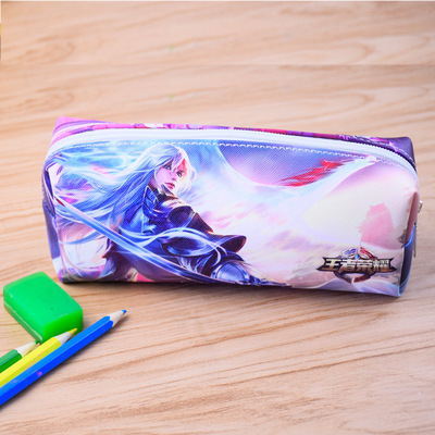 手游 动漫拉链笔袋 李白韩信吕布诸葛亮赵云动漫拉链笔袋文具