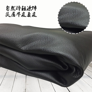 【未然海】胎牛皮软皮黑色服装小牛皮料箱包面料头层沙发环保真皮