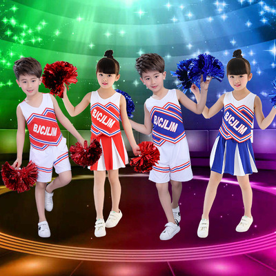 新款儿童啦啦操演出服男女童健美操少儿小学生拉拉队舞蹈表演服装