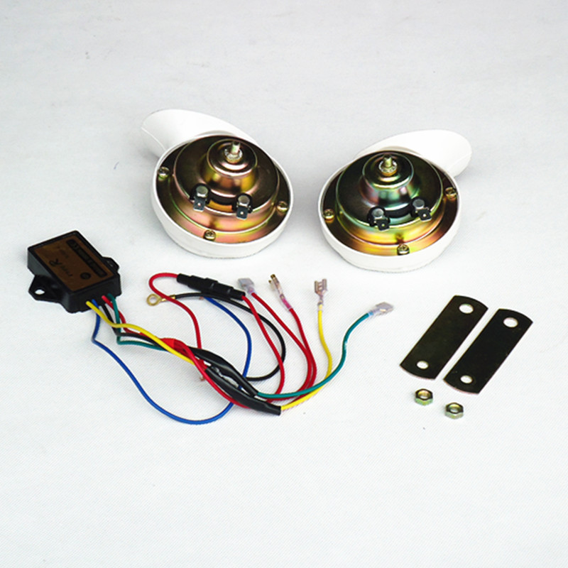 厂家直销 汽车摩托车改装喇叭八音回音喇叭12v超响蜗牛喇叭 批发