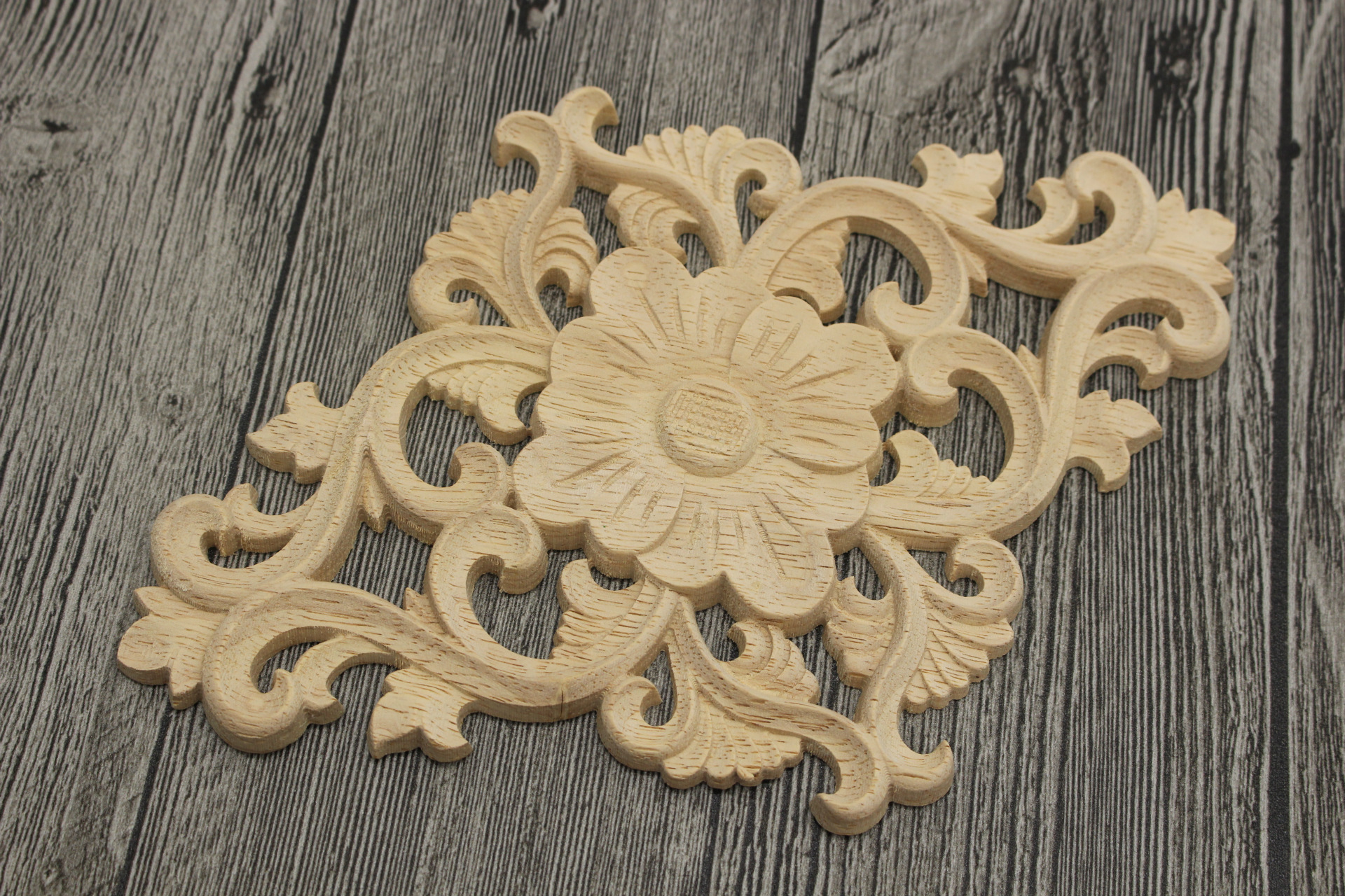 md012 中式床桌山水花卉木门贴花 家具柜门实木贴花 门头门楣雕花