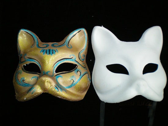 纸浆节日面具 皇冠舞会白胚模彩绘画画涂色儿童手工diy材料批发