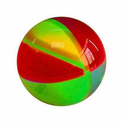 天运厂家批发树脂工艺品摆件亚克力实心球透明彩色圆球转运风水球