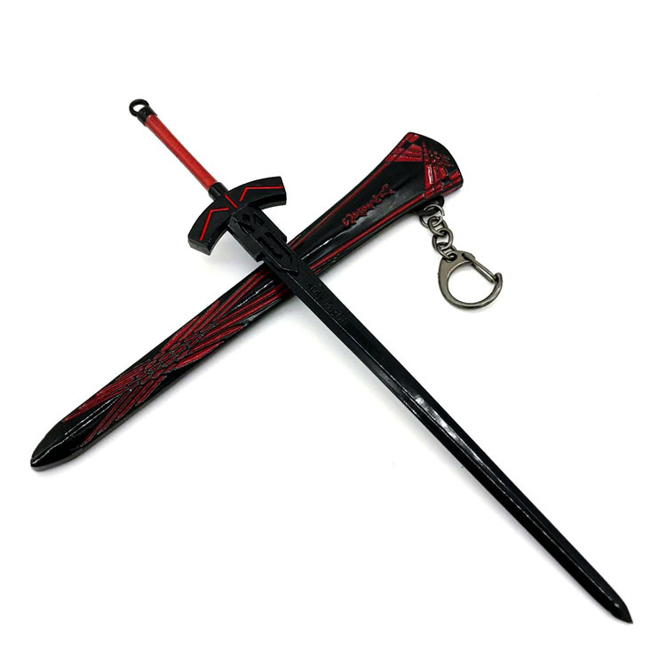 动漫周边fate命运之夜誓约胜利之剑兵器 22厘米带鞘合金武器模型