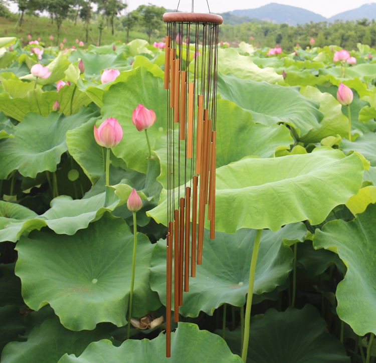 18根磨砂管步步高升风铃挂饰实木调音管大风铃生日礼物家装饰挂饰
