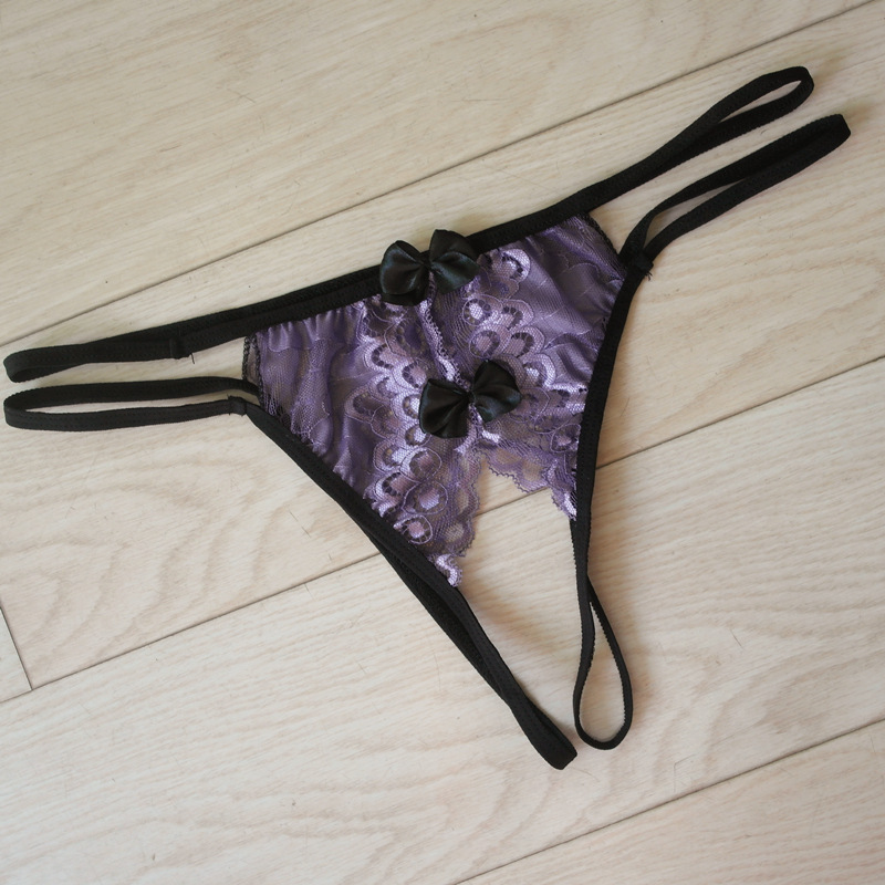 大码情趣内裤女士性感蕾丝开档内裤内衣透气居家调情舒适无痕1065