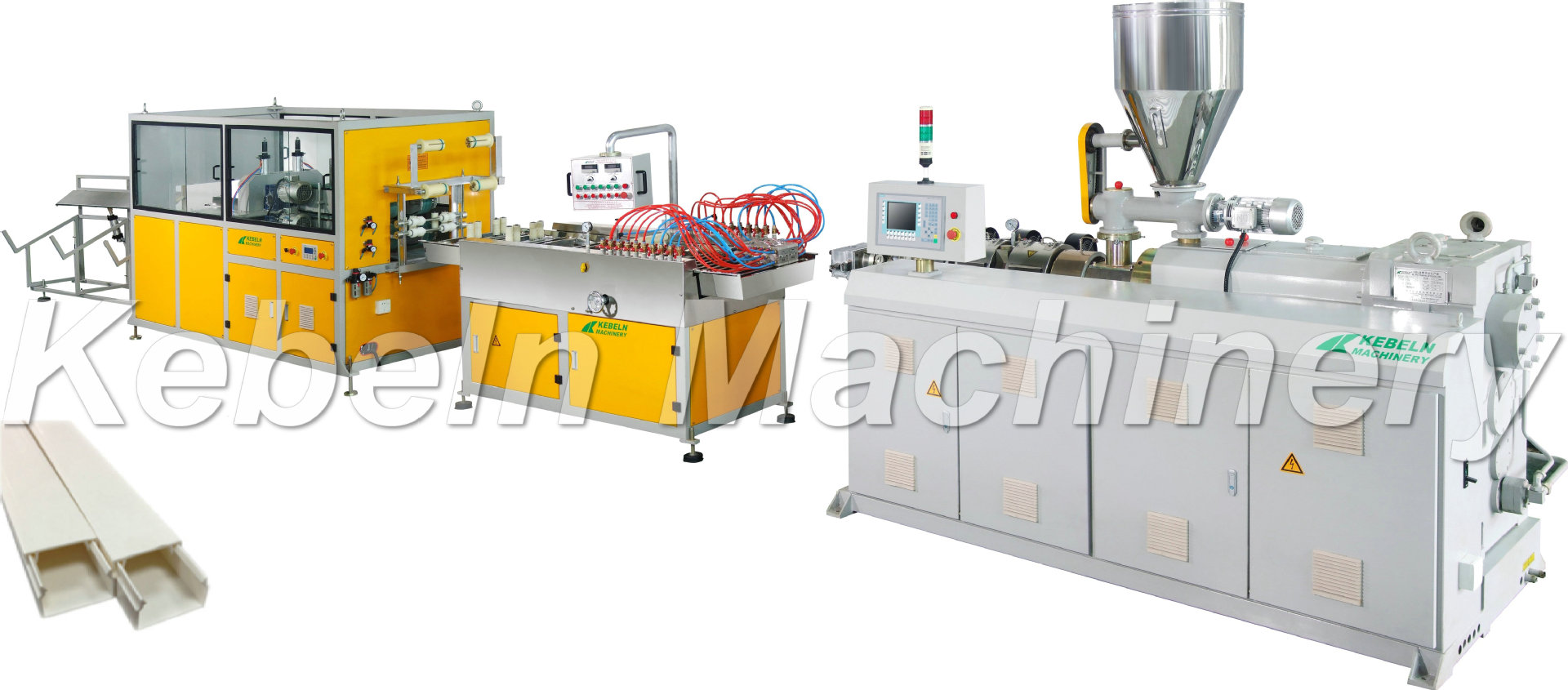 pvc线槽生产线,电线盒生产线,电缆集线盒挤出机,家用线槽生产线