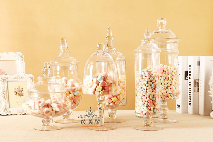 厂家直销批发欧式透明玻璃樽罐子玻璃糖果罐玻璃罐婚庆糖果瓶玻