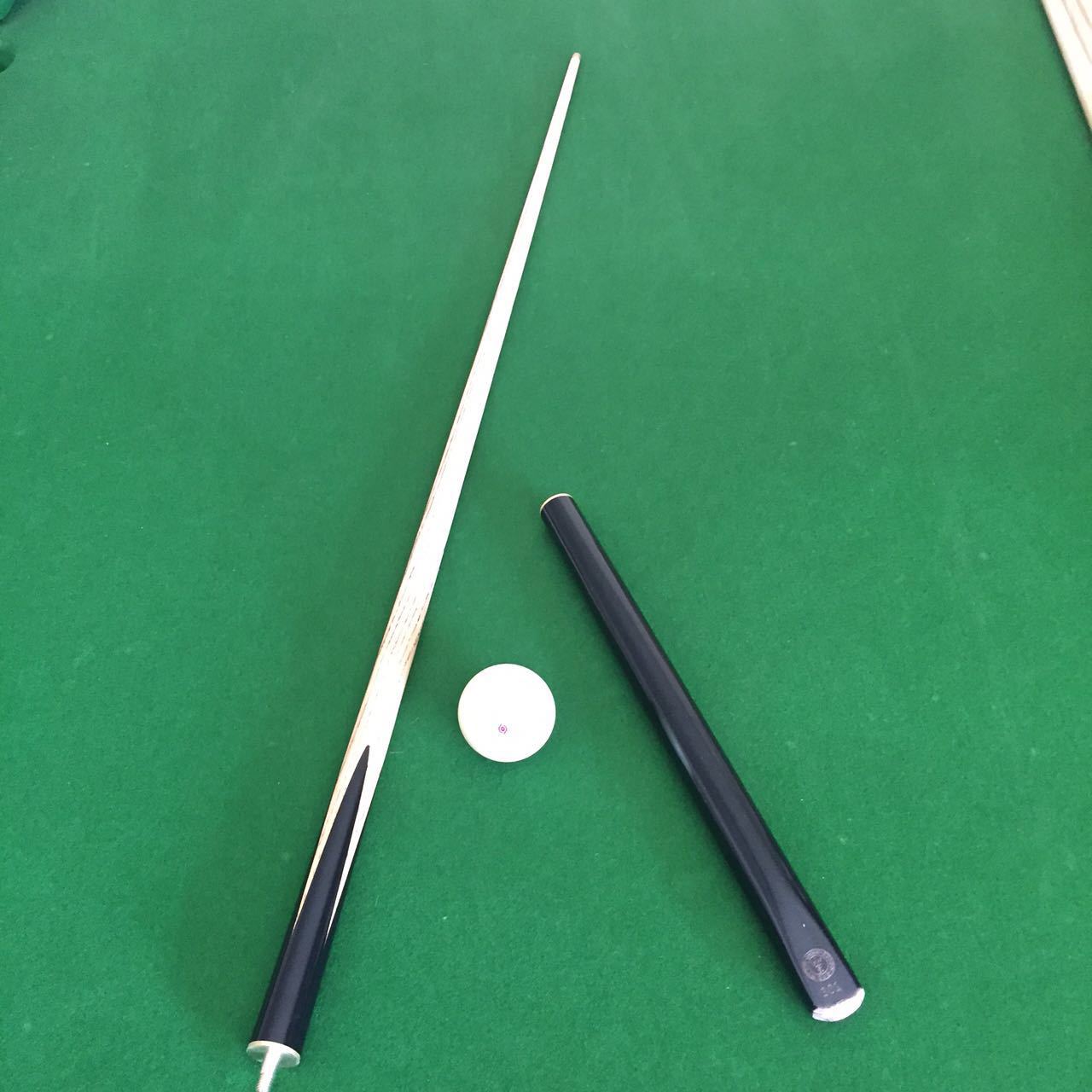 球房公杆四分之三台球杆小头分体斯诺克桌球杆黑八十六彩桌球杆