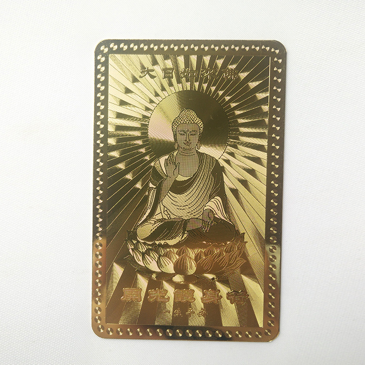 工厂直供金属佛卡九华山佛卡金卡腐蚀工艺可来样来图