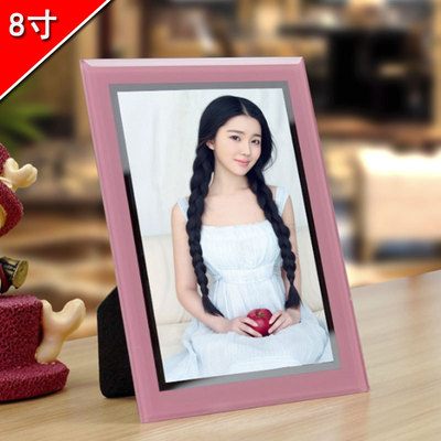 【厂家批发】水晶相框 玻璃相框 8寸八寸婚纱照摆台 儿童影楼相框