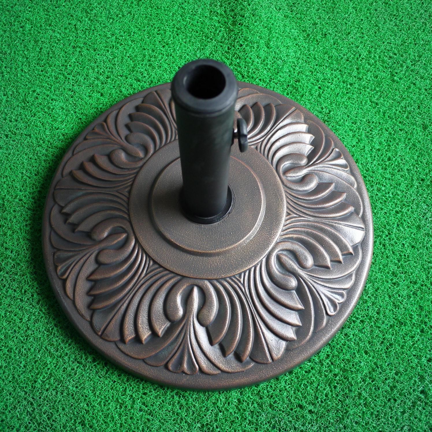 水泥太阳伞底座 遮阳伞伞座 户外伞沙滩伞混疑土树脂仿铁伞座