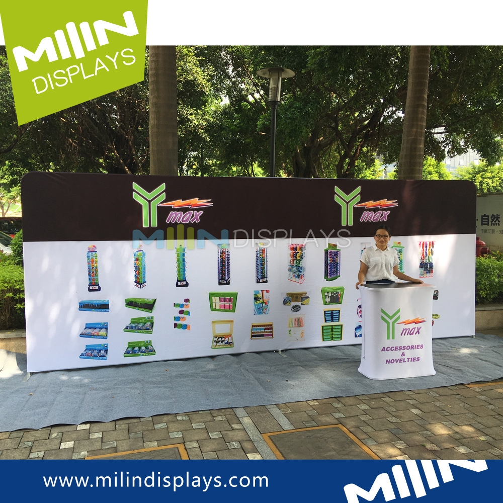 展会活动快幕秀弹力布铝合金展示架 直型背景墙背景架广告架展架