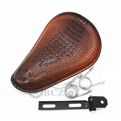 摩托车配件哈雷改装鳄鱼皮纹弹簧坐垫坐包