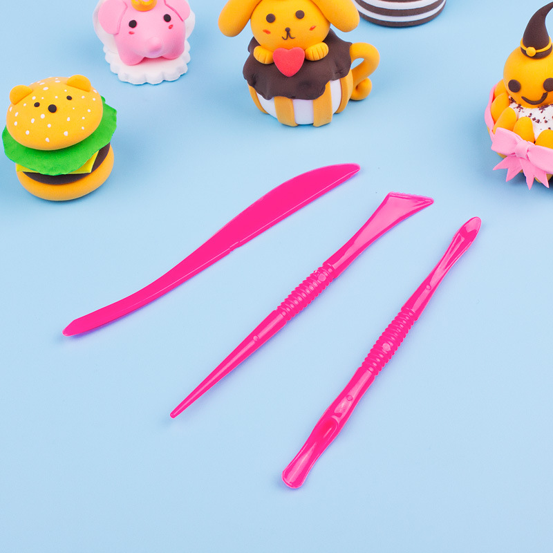 贝蒙厂家直销 超轻黏土工具配件 3把工具刀 儿童手工diy玩具