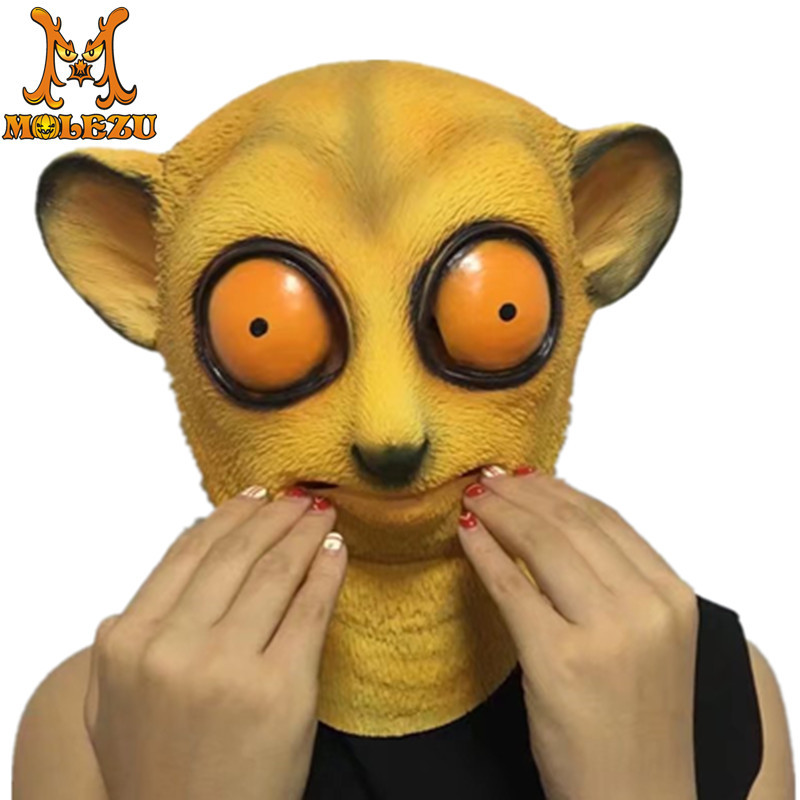 乳胶材质大猩猩面具 万圣节蜂猴面具 动物面具 大嘴巴猴子全头套