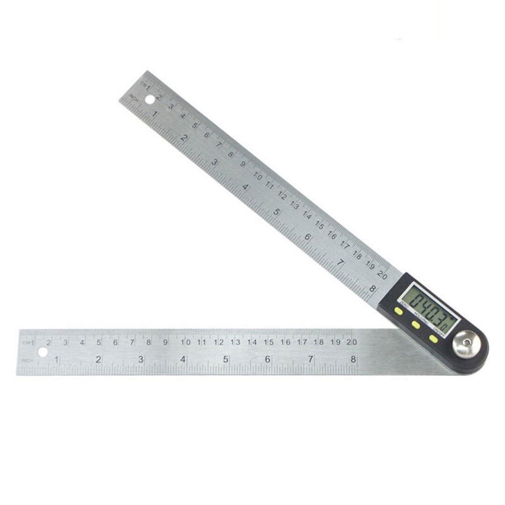 数显万能角度尺200mm 不锈钢电子 角度尺 量角器木工角尺量角仪