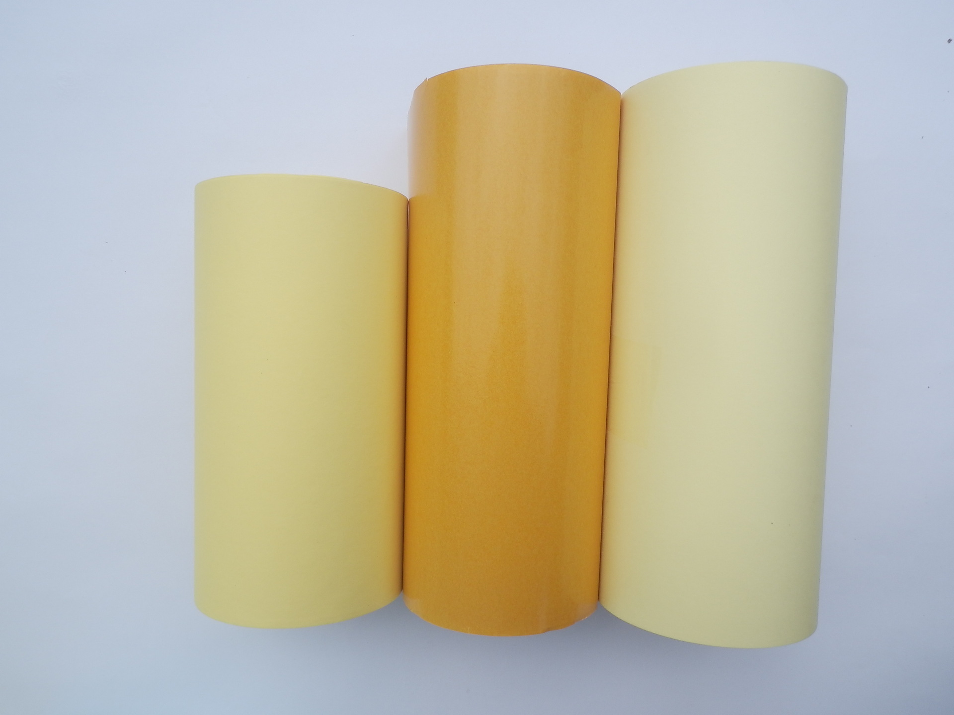 黄色单双离型纸黄色双面格拉辛离型纸