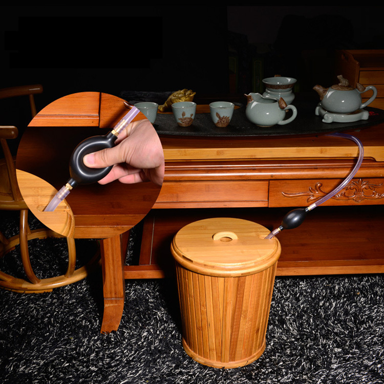 防冻排水管带吸水球茶水桶出水管排水球茶盘茶道配件1米软管