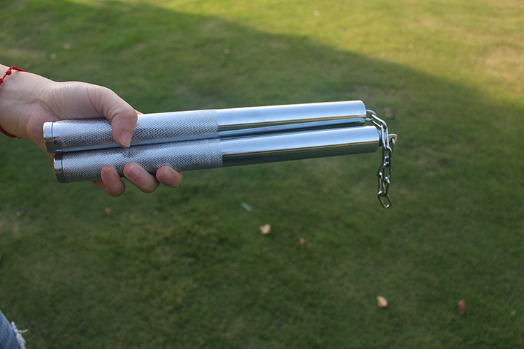 凹凸 不锈钢铁双截棍 二节棍 双节棍 实战训练二用 短棍 防身武器