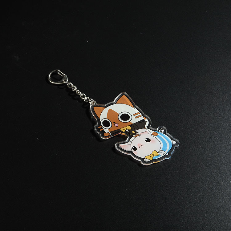 来图定制 亚克力彩印图案动漫人物 钥匙扣 钥匙饰品 手机挂饰