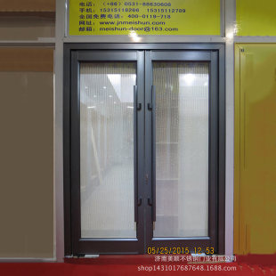 美顺厂家新品订制 豪华商铺铝合金平开门 肯德基双开玻璃门