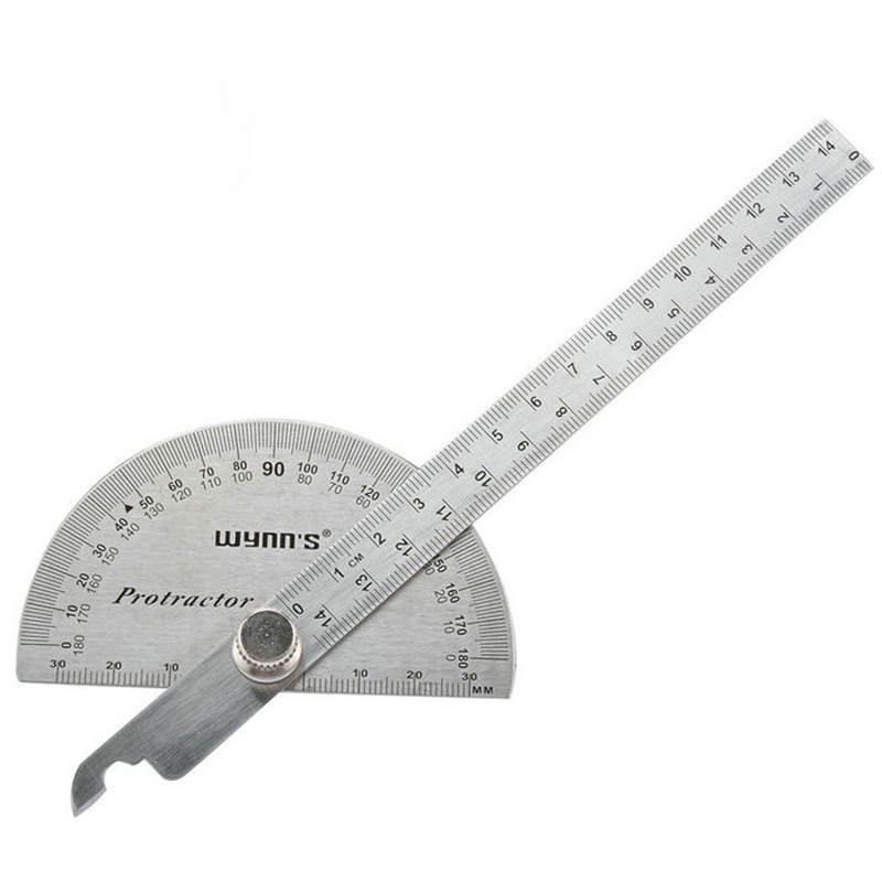威力狮不锈钢角度尺量角器角尺180°旋转分度规w0262a厂家货源