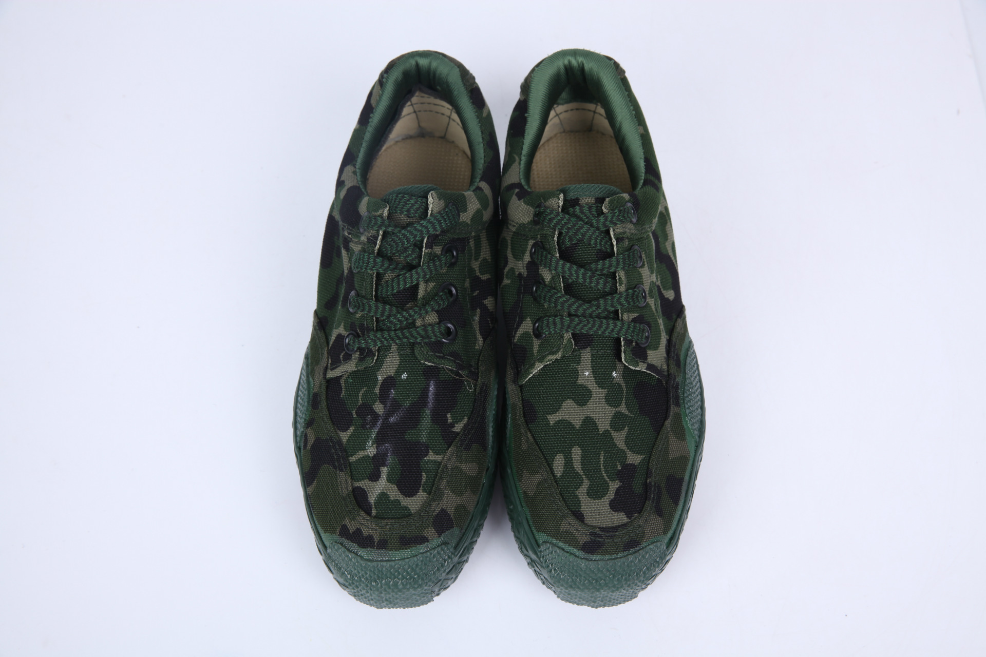 批发正品06武迷彩低腰作训鞋夏地勤军胶鞋解放鞋消防橄榄绿胶鞋